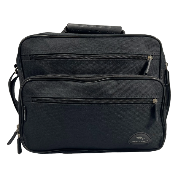 Сумка через плечо на пять отделений, простой и удобный дизайн, черная