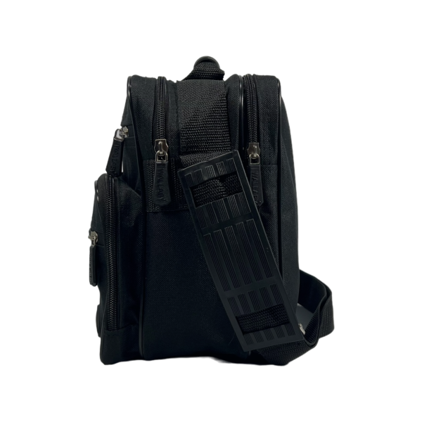 Сумка через плечо на пять отделений, простой и удобный дизайн, черная Сумка через плечо на пять отделений, простой и удобный дизайн, черная