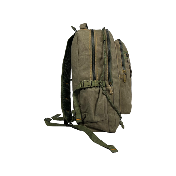 Брезентовый городской рюкзак, крепкий, 30 л, одно основное отделение, фронтальные карманы, хаки Брезентовый городской рюкзак, крепкий, 30 л, одно основное отделение, фронтальные карманы, хаки