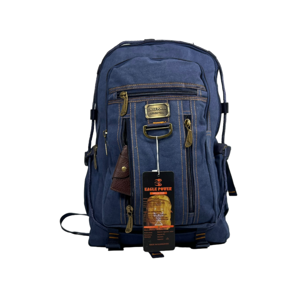 Городской брезентовый рюкзак, цвет синий, 30 л, крепкий