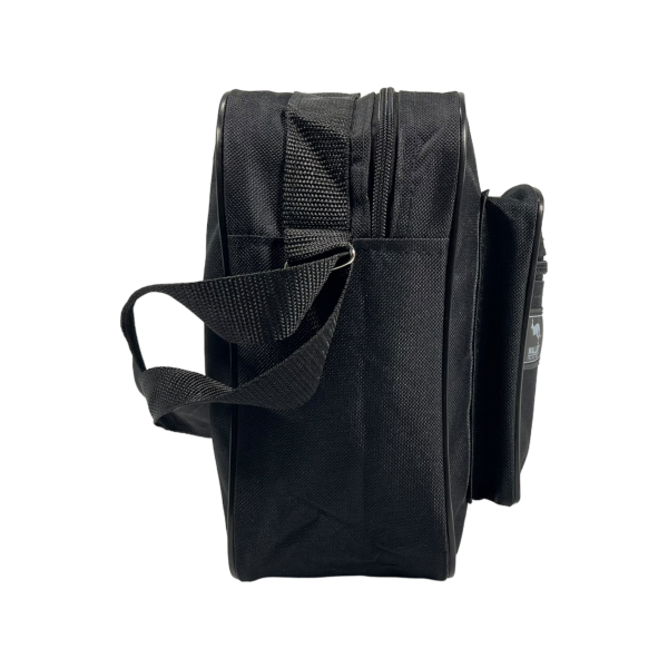 Вместительность и функциональная сумка через плечо на три отделения, черная Вместительность и функциональная сумка через плечо на три отделения, черная