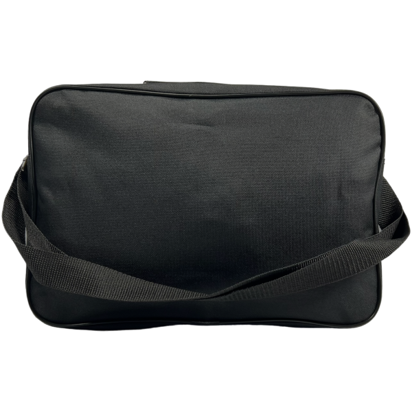 Вместительность и функциональная сумка через плечо на три отделения, черная Вместительность и функциональная сумка через плечо на три отделения, черная