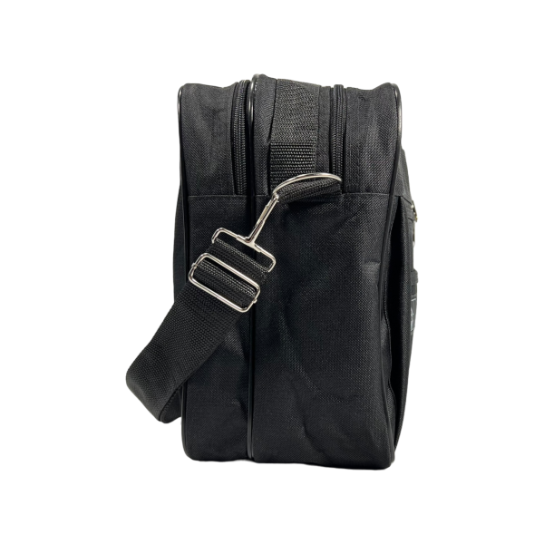 Мужская удобная сумка через плечо на три отделения, 13 л, черная Мужская удобная сумка через плечо на три отделения, 13 л, черная
