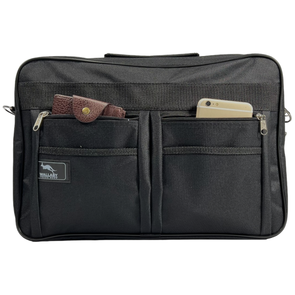 Мужская удобная сумка через плечо на три отделения, 13 л, черная Мужская удобная сумка через плечо на три отделения, 13 л, черная