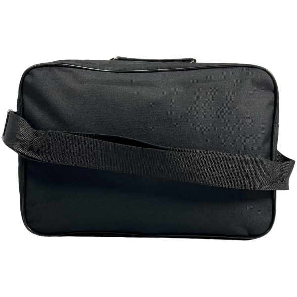 Текстильная сумка через плечо на четыре отделения, 12 л, черная Текстильная сумка через плечо на четыре отделения, 12 л, черная