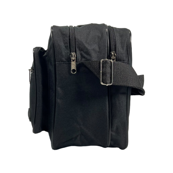 Текстильная сумка через плечо на четыре отделения, 12 л, черная Текстильная сумка через плечо на четыре отделения, 12 л, черная