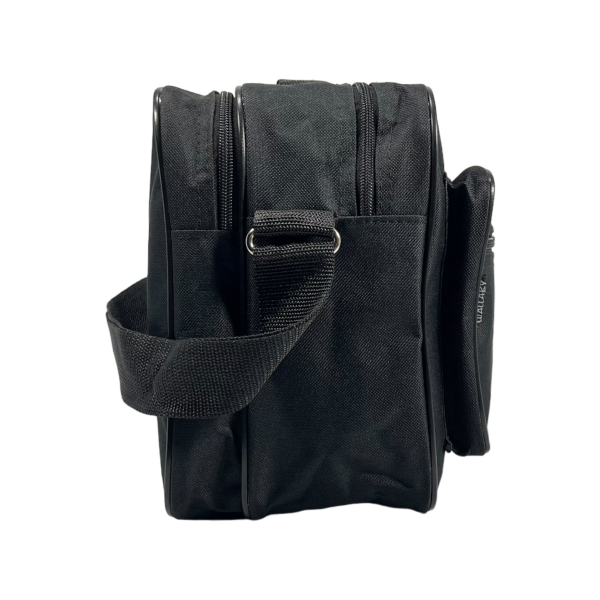Текстильная сумка через плечо на четыре отделения, 12 л, черная Текстильная сумка через плечо на четыре отделения, 12 л, черная