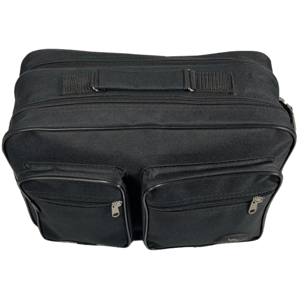 Текстильная сумка через плечо на четыре отделения, 12 л, черная Текстильная сумка через плечо на четыре отделения, 12 л, черная