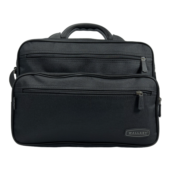 Функциональная сумка через плечо на пять отделений, крепкая, черная