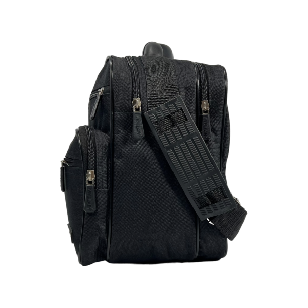 Функціональна сумка через плече на п'ять відділень, міцна, чорна Функціональна сумка через плече на п'ять відділень, міцна, чорна