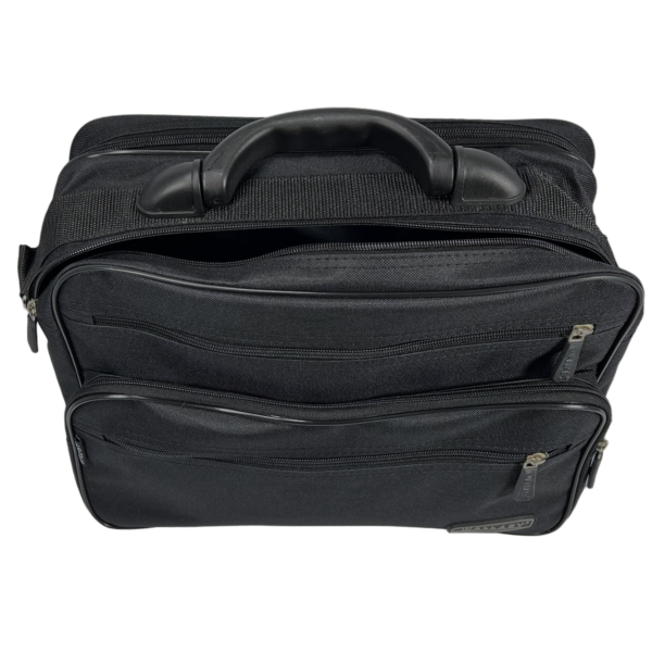 Функціональна сумка через плече на п'ять відділень, міцна, чорна Функціональна сумка через плече на п'ять відділень, міцна, чорна