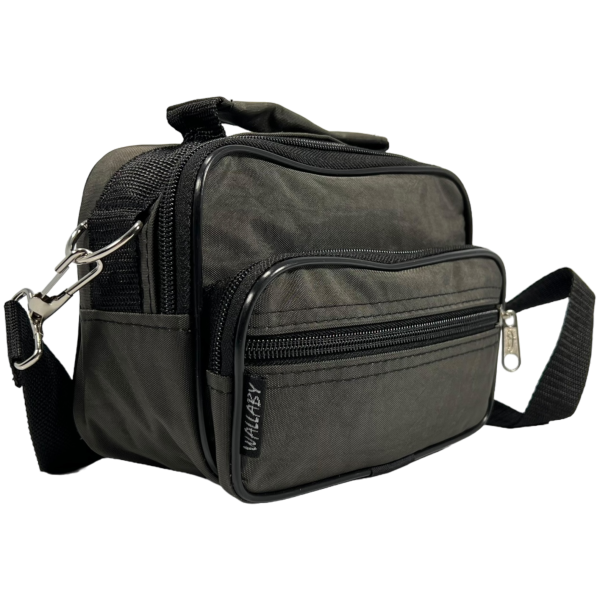 Стильная и практичная сумка через плечо на три отделения, хаки Стильная и практичная сумка через плечо на три отделения, хаки