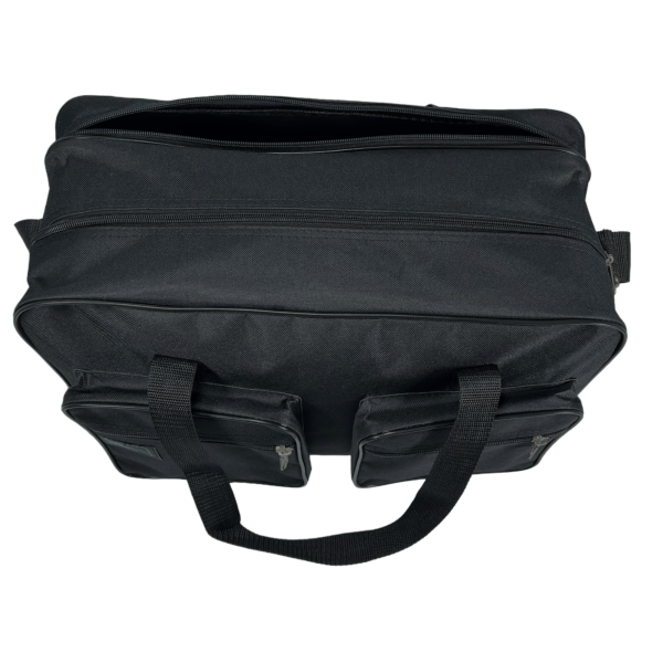 Вместительная сумка через плечо на четыре отделения, функциональная, черная Вместительная сумка через плечо на четыре отделения, функциональная, черная