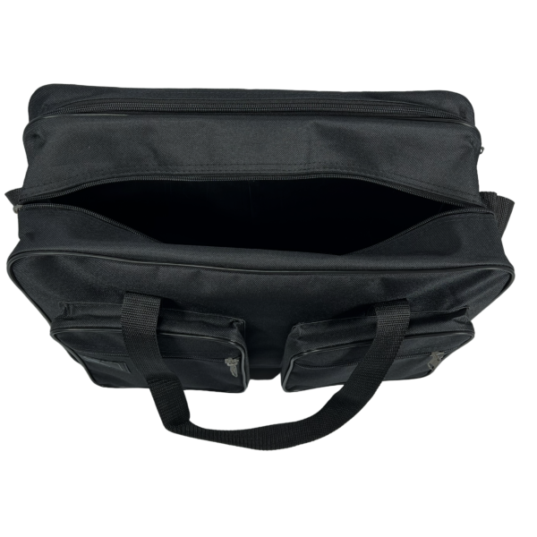 Вместительная сумка через плечо на четыре отделения, функциональная, черная Вместительная сумка через плечо на четыре отделения, функциональная, черная