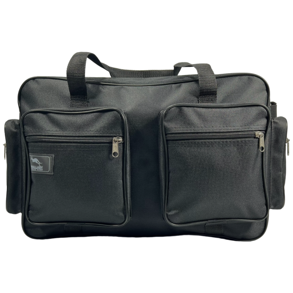 Вместительность и функциональная сумка через плечо на четыре отделения, 22 л, черная