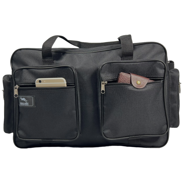 Вместительность и функциональная сумка через плечо на четыре отделения, 22 л, черная Вместительность и функциональная сумка через плечо на четыре отделения, 22 л, черная