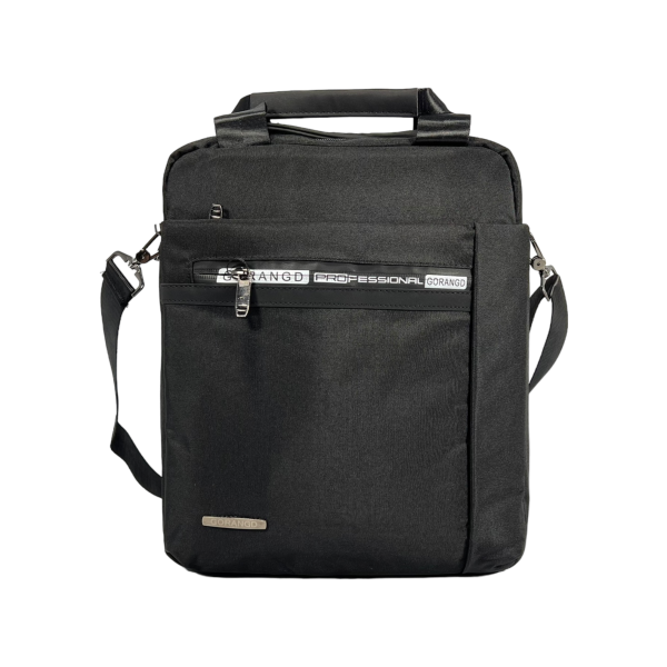 Практична та стильна сумка через плече на три відділення чорного кольору