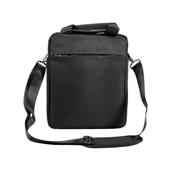 Практична та стильна сумка через плече на три відділення чорного кольору