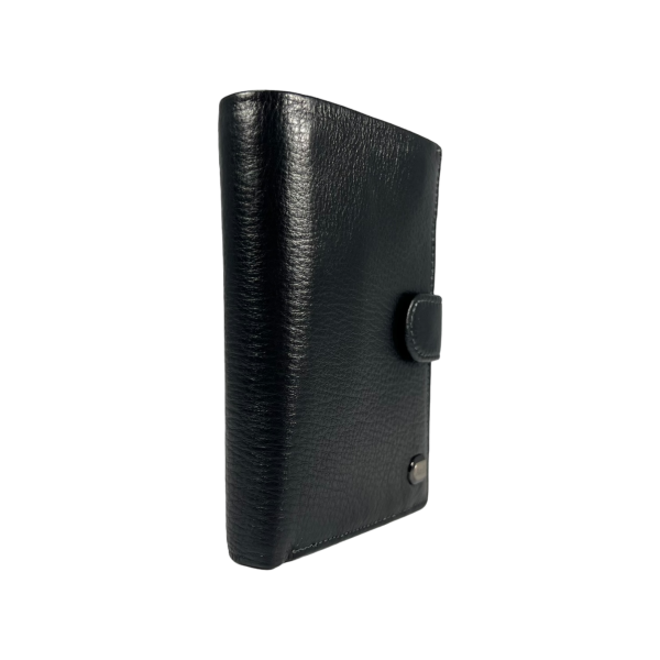 Практичный мужской кошелек из натуральной кожи, черный
