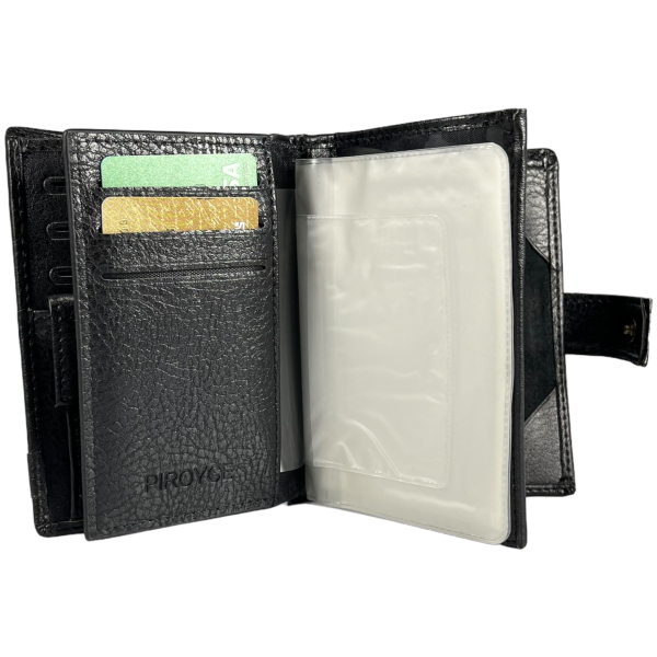 Мужской кошелек с 3 отделами для купюр и монетнецей