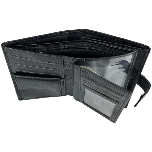Мужской кошелек с 3 отделами для купюр и монетнецей