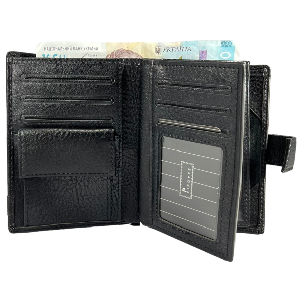 Мужской кошелек с 3 отделами для купюр и монетнецей