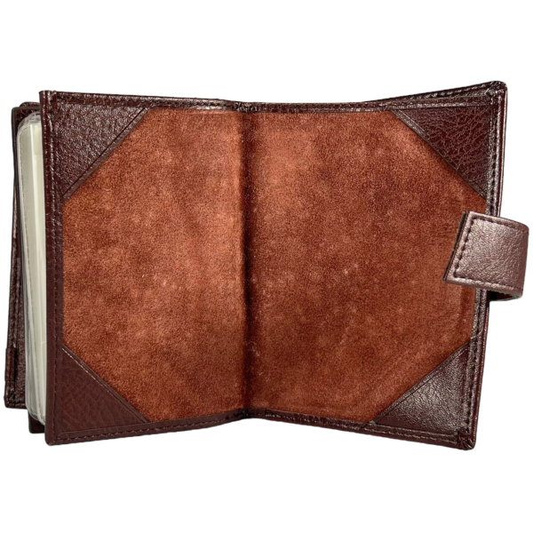 Чоловічий гаманець-книжка з монетнецею коричневого кольору