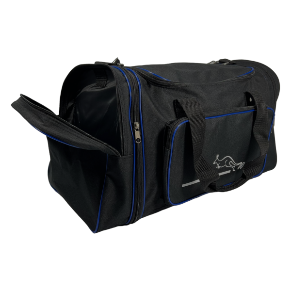Дорожная сумка Wallaby на 2 виделка 365-1 черная с синим Дорожная сумка Wallaby на 2 виделка 365-1 черная с синим