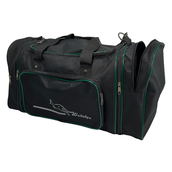 Дорожная сумка Wallaby на 2 отделения 365-3 черная с зеленым Дорожная сумка Wallaby на 2 отделения 365-3 черная с зеленым