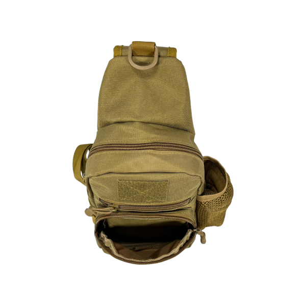 Сумка-слінг спінінгіста на три віділеня кольору хакі Сумка-слінг спінінгіста на три віділеня кольору хакі