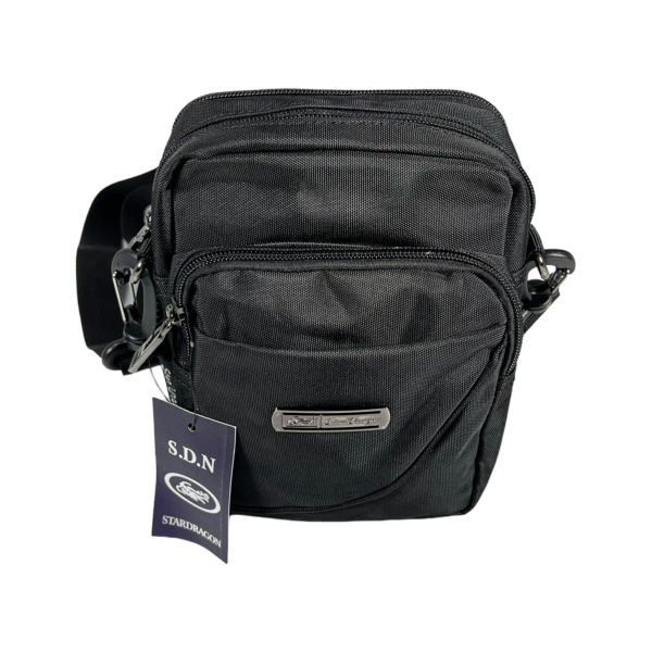 Стильна і функціональна сумка через плече на чотири відділення, чорна Стильна і функціональна сумка через плече на чотири відділення, чорна