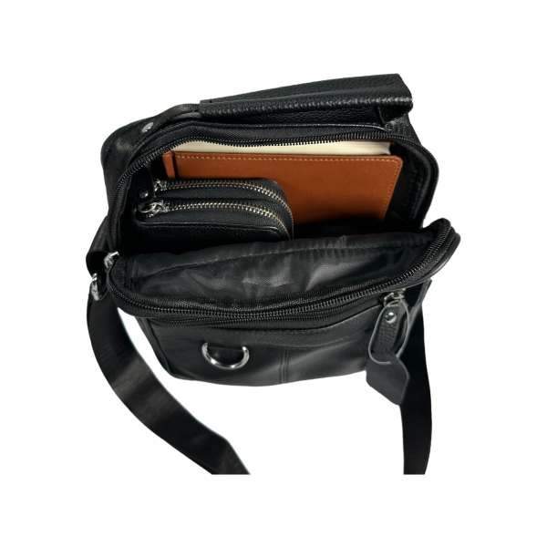 Практичная и универсальная сумка через плечо на 5 отделений, 5 л, черная Практичная и универсальная сумка через плечо на 5 отделений, 5 л, черная