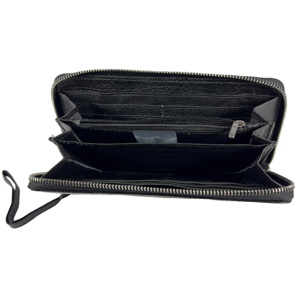 Классический мужской кошелек из натуральной кожи, 5 отделов для купюр