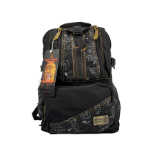 Міський рюкзак, брезентовий, колір чорний, 25 л, 4 відділення з боковими кишенями