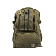 Міський рюкзак, брезентовий, колір хакі, 25 л, 4 відділення з боковими кишенями