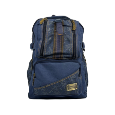 Міський рюкзак, брезентовий, колір синій, 25 л, 4 відділення з боковими кишенями