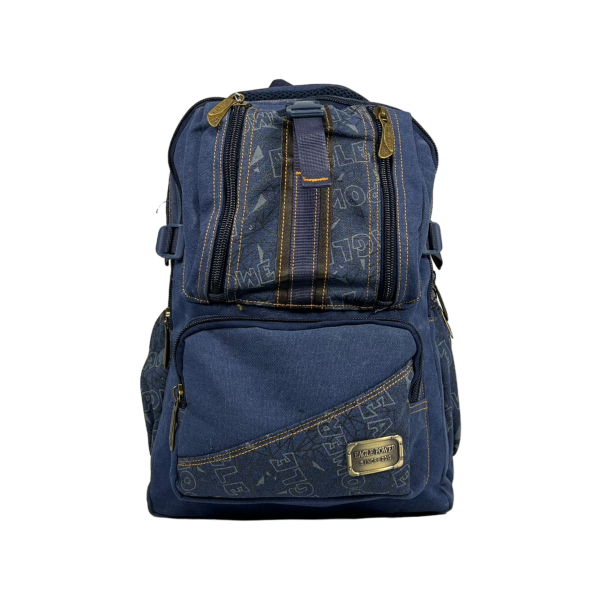 Міський рюкзак, брезентовий, колір синій, 25 л, 4 відділення з боковими кишенями