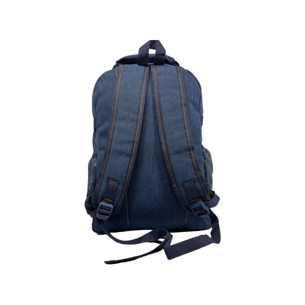 Міський рюкзак, брезентовий, колір синій, 25 л, 4 відділення з боковими кишенями Міський рюкзак, брезентовий, колір синій, 25 л, 4 відділення з боковими кишенями