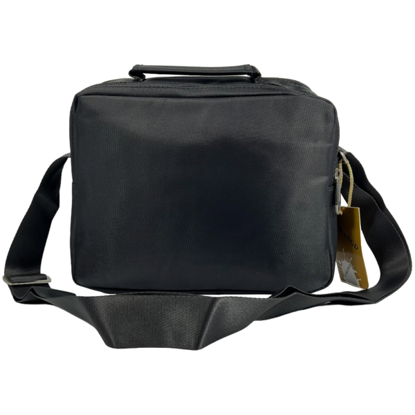 Комфортная и многофункциональная сумка через плечо, крепкая, 3 отделения, черная с красным Комфортная и многофункциональная сумка через плечо, крепкая, 3 отделения, черная с красным