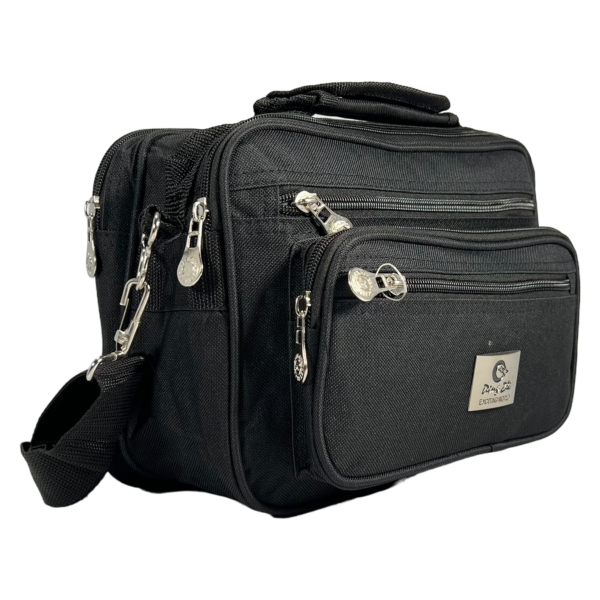 Сумка через плече, повсякденна, 5 відділень, 9 л, чорна Сумка через плече, повсякденна, 5 відділень, 9 л, чорна