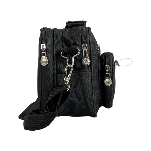 Сумка через плече, повсякденна, 5 відділень, 9 л, чорна Сумка через плече, повсякденна, 5 відділень, 9 л, чорна