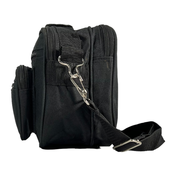 Сумка через плече, повсякденна, 5 відділень, 9 л, чорна Сумка через плече, повсякденна, 5 відділень, 9 л, чорна