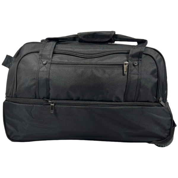 Функціональна сумка на колесах на п'ять відділеннь, чорна 