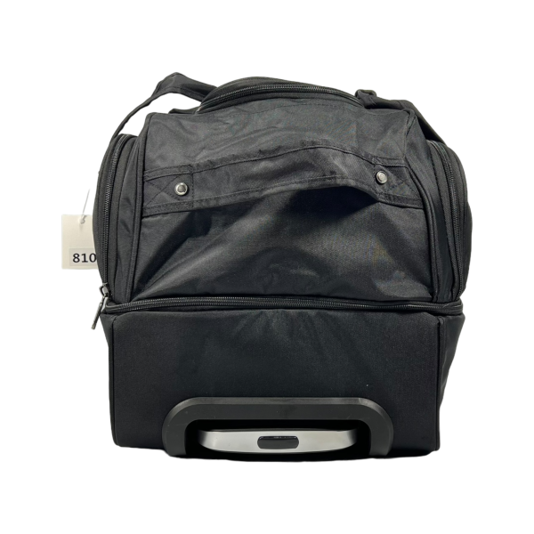 Функціональна сумка на колесах на п'ять відділеннь, чорна 