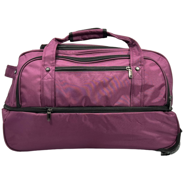 Вместительная сумка на колесах на пять отделений, 77 л, фиолетовая