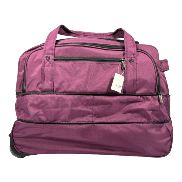 Вместительная сумка на колесах на пять отделений, 77 л, фиолетовая