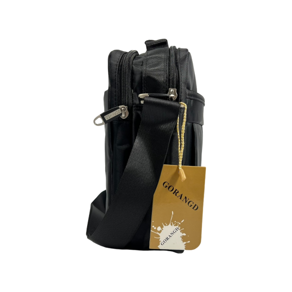 Сумка через плечо классического стиля на три отделения, 4 л, черная Сумка через плечо классического стиля на три отделения, 4 л, черная