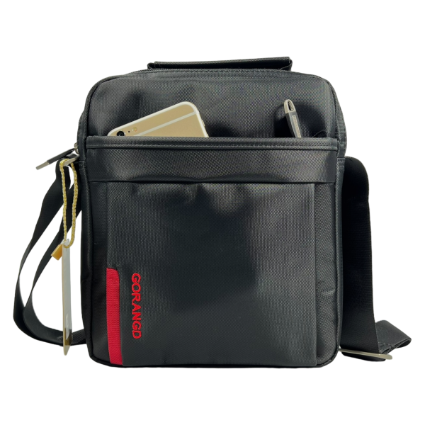 Сумка через плечо классического стиля на три отделения, 4 л, черная Сумка через плечо классического стиля на три отделения, 4 л, черная