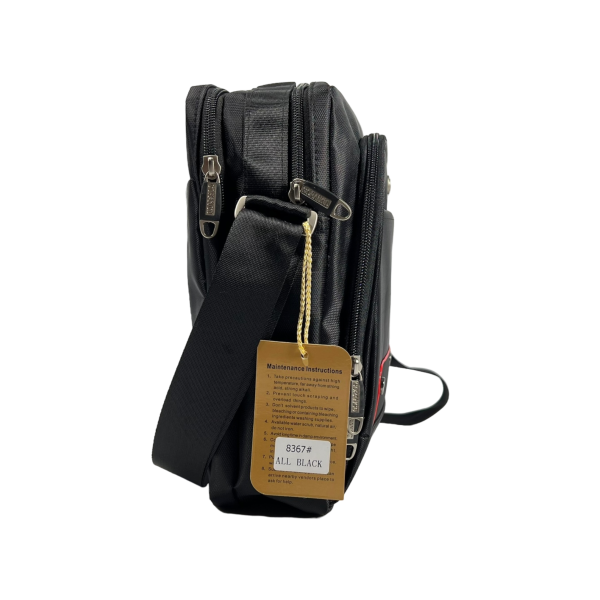 Функціональна сумка через плече на три відділення, чорна Функціональна сумка через плече на три відділення, чорна