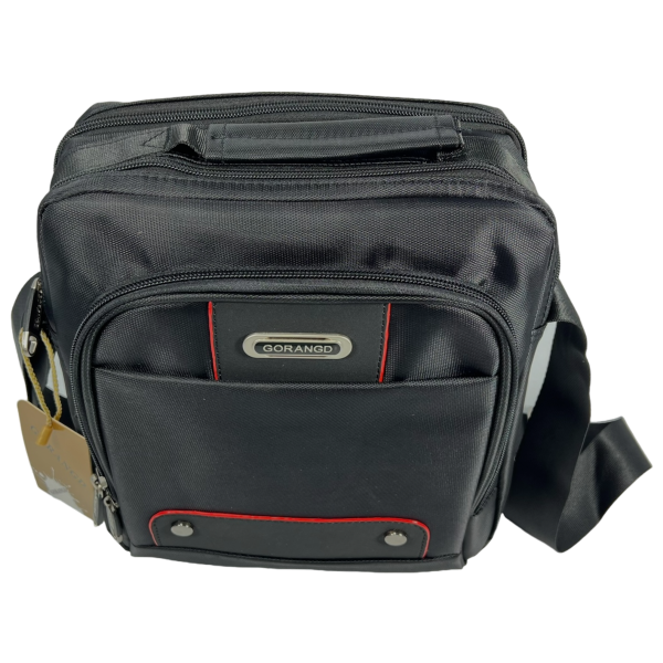 Функціональна сумка через плече на три відділення, чорна Функціональна сумка через плече на три відділення, чорна